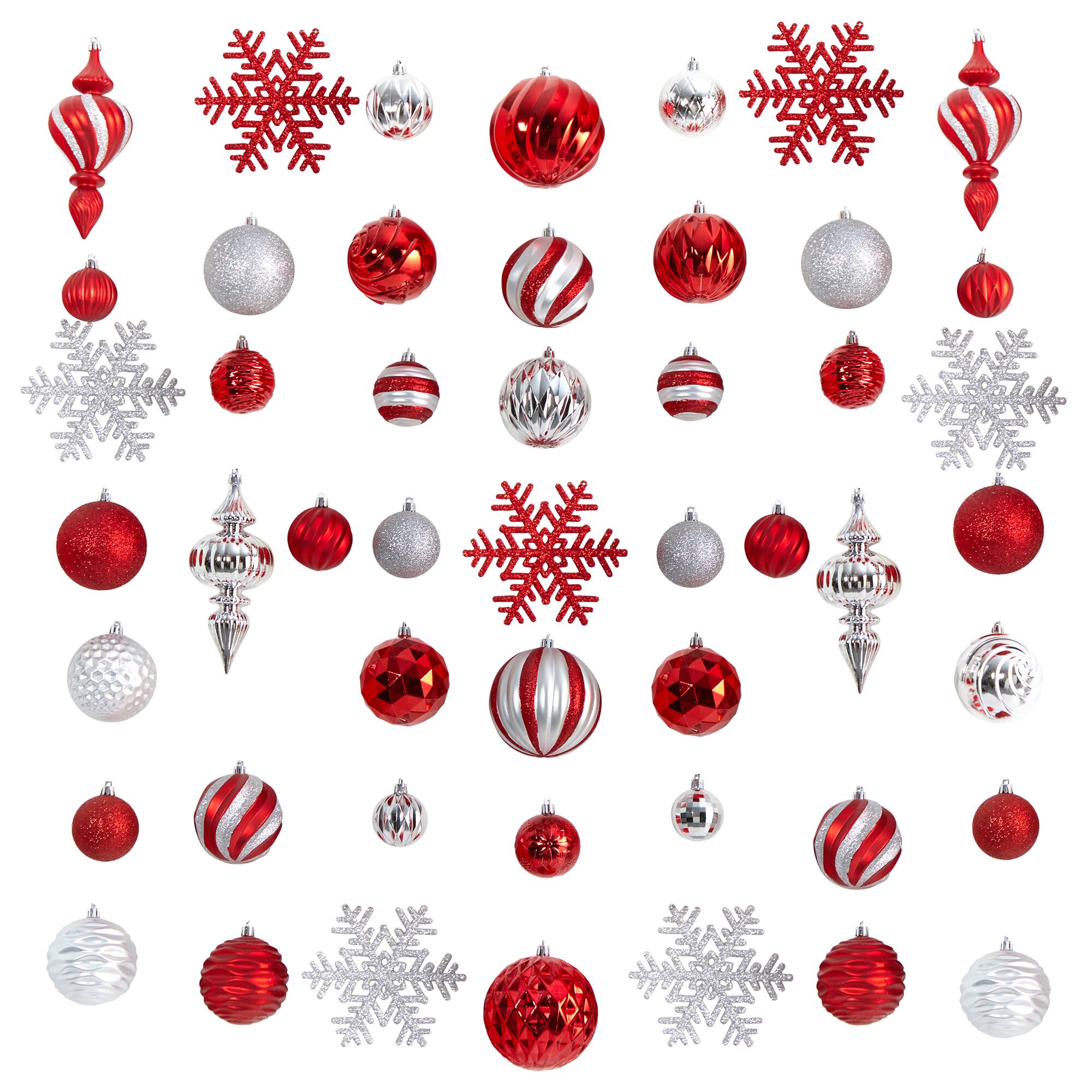 81ct. Holiday Deluxe Shatterproof Christmas Tree Ornament Box Set